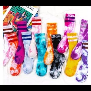 Tie dye cotton tube socks #13